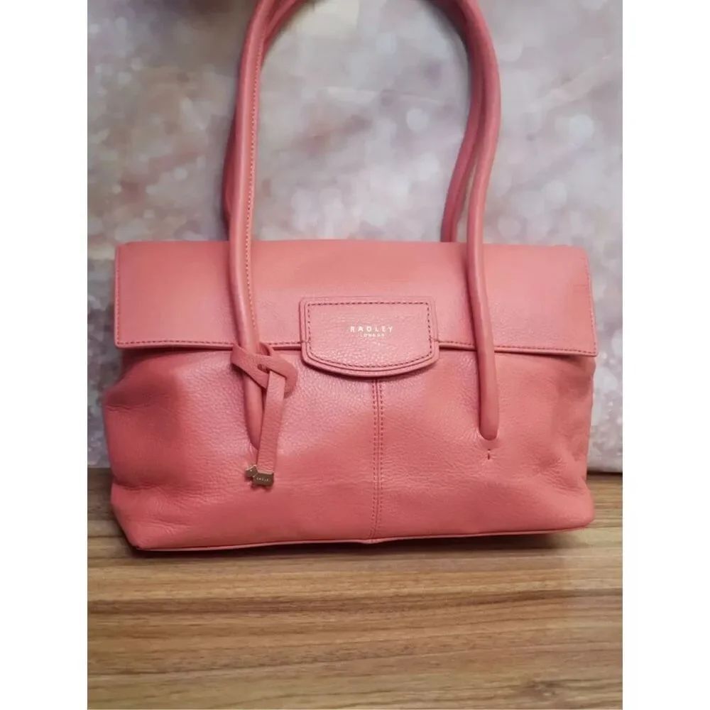 Radley London Pebble Leather Shoulder Bag  Burnham Beeches Coral Pink
